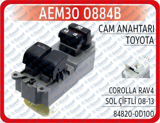 AEM 300884B Cam Anahtari Toyota Corolla Rav4 Sol Ciftli 08-13